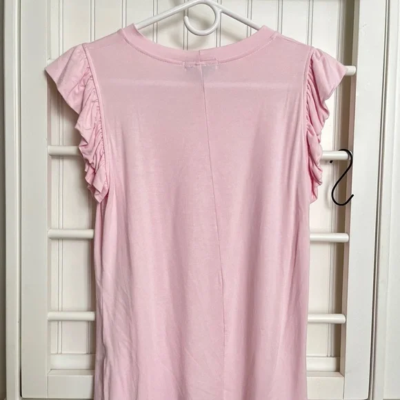 Pink Ruffle Sleeve Top - Picture 2 of 3